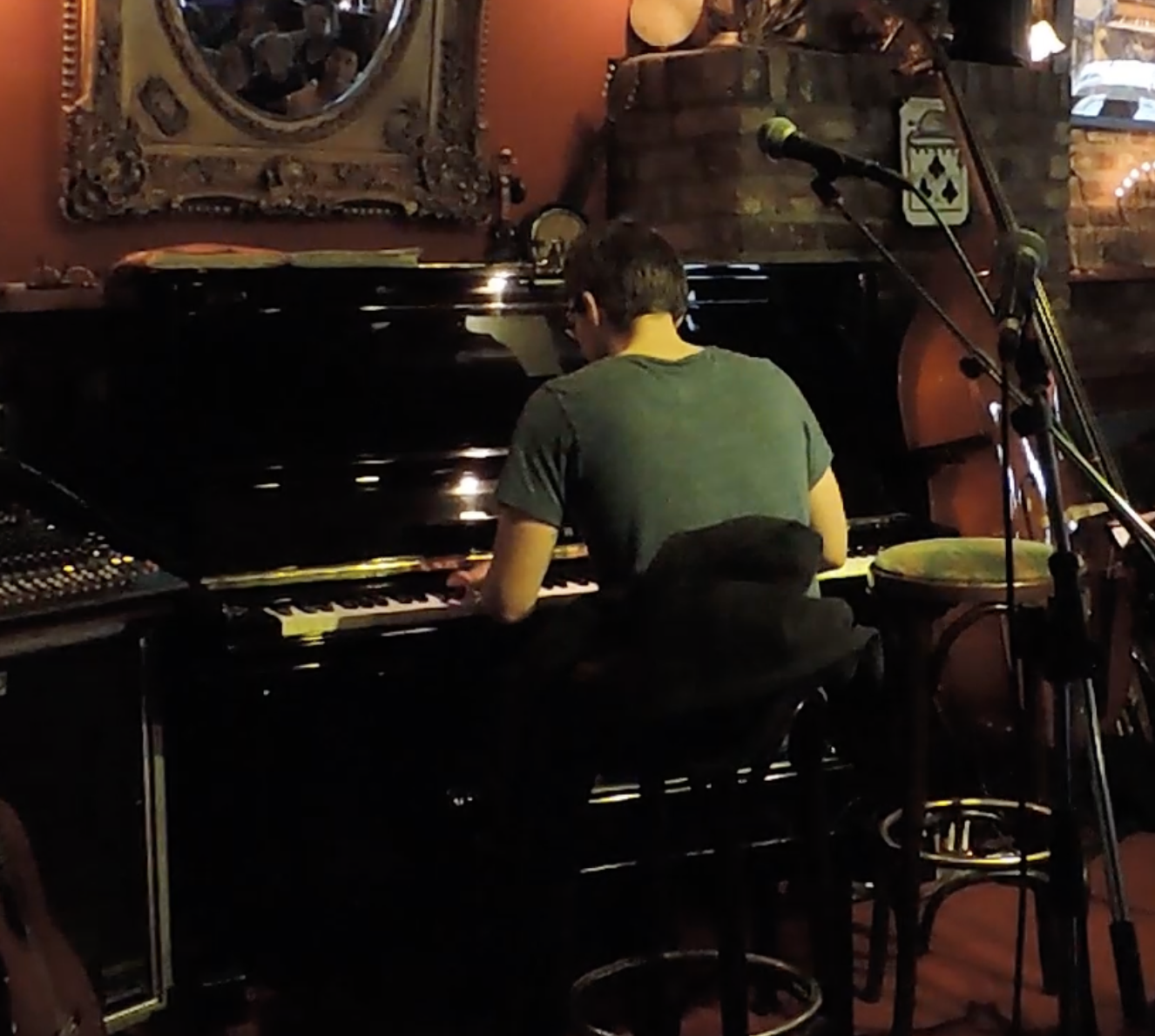 Cedric as a teenager at the piano